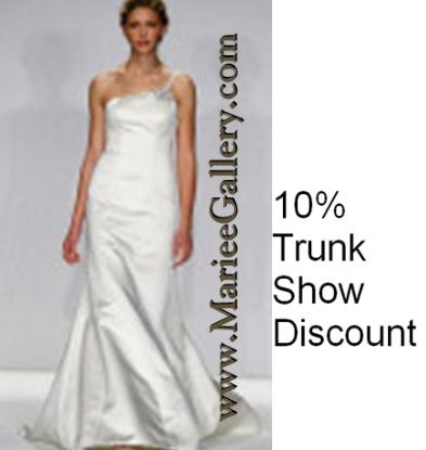For the trunk show, Vineyard Collection will send their entire new collection for brides to try.  It is not a formal fashion show and is not a high-pressure situation.  It is a chance to try on dresses that will not be in the Valley again.